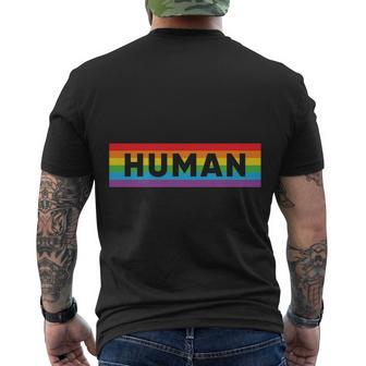 Gay Pride Human Lgbt Pride Month Men's Crewneck Short Sleeve Back Print T-shirt - Monsterry