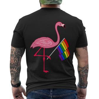 Gay Pride Pink Flamingo Lgbt Pride Month Men's T-shirt Back Print - Thegiftio UK
