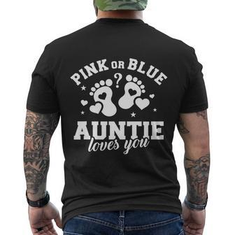 Gender Reveal Auntie Aunt Tshirt Men's Crewneck Short Sleeve Back Print T-shirt - Monsterry