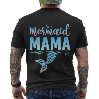 Girls Birthday Mermaid Mama Matching Family For Mom Men's Crewneck Short Sleeve Back Print T-shirt - Monsterry CA