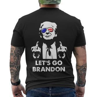 Lets Go Brandon Trump Middle Finger Lets Go Brandon Men's T-shirt Back Print - Thegiftio UK