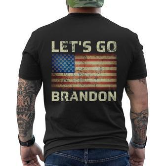 Lets Go Brandon Lets Go Brandon Vintage Us Flag Colors Men's T-shirt Back Print - Thegiftio UK