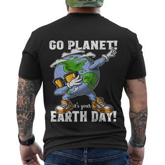 Go Planet Its Your Earth Day Shirt Dabbing Gift For Kid Men's Crewneck Short Sleeve Back Print T-shirt - Monsterry UK