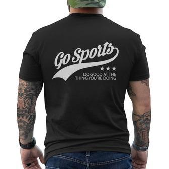 Go Sports Funny Men's Crewneck Short Sleeve Back Print T-shirt - Monsterry AU