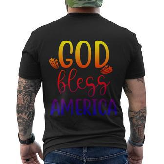 God Bless America 4Th July Patriotic Independence Day Great Gift Men's Crewneck Short Sleeve Back Print T-shirt - Monsterry AU