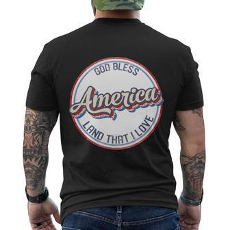 God Bless America Land That I Love Freedom America July 4Th Cute Gift Men's Crewneck Short Sleeve Back Print T-shirt - Monsterry CA