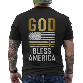 God Bless America Usa 4Th July Independence Gift Men's Crewneck Short Sleeve Back Print T-shirt - Monsterry