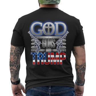 God Guns And Donald Trump Tshirt Men's Crewneck Short Sleeve Back Print T-shirt - Monsterry AU