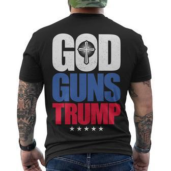 God Guns & Donald Trump V2 Men's Crewneck Short Sleeve Back Print T-shirt - Monsterry AU