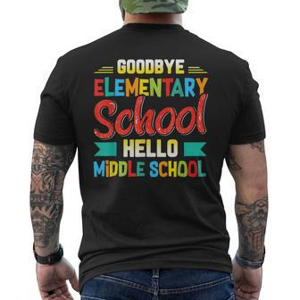 Goodbye Elementary School Hello Middle School Last Day Men's T-shirt Back Print - Thegiftio UK