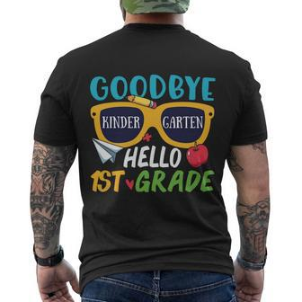 Goodbye Kindergarten Hello 1St Grade Back To School First Day Of School Men's Crewneck Short Sleeve Back Print T-shirt - Monsterry