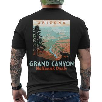 Grand Canyon National Park Arizona Vintage Wpa Style Men's T-shirt Back Print - Seseable