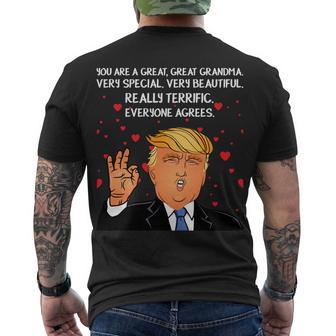 Grandma For Donald Trump Men's Crewneck Short Sleeve Back Print T-shirt - Monsterry DE