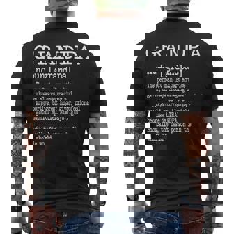 Grandpa Definition Fathers Day Men's T-shirt Back Print - Thegiftio UK