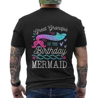 Great Grandpa Of The Birthday Mermaid Men's Crewneck Short Sleeve Back Print T-shirt - Monsterry CA