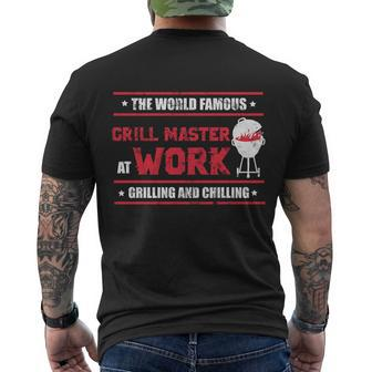 Grill Master Bbq Grilling Meat Fathers Day Men's T-shirt Back Print - Thegiftio UK