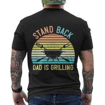 Grilling Fathers Day Retro Bbq Dad Is Grilling Men's T-shirt Back Print - Thegiftio UK