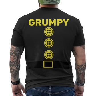 Grumpy Dwarf Halloween Costume Tshirt Men's Crewneck Short Sleeve Back Print T-shirt - Monsterry