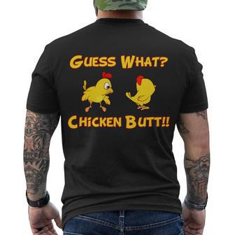 Guess What Chickenbutt Chicken Graphic Butt Tshirt Men's Crewneck Short Sleeve Back Print T-shirt - Monsterry DE