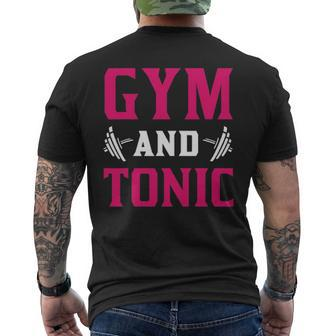 Gym And Tonic Workout Exercise Training Men's Back Print T-shirt | Mazezy