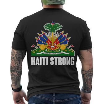 Haiti Strong Flag Symbol Logo Men's Crewneck Short Sleeve Back Print T-shirt - Monsterry AU