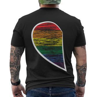 Halfheart Lgbt Gay Pride Lesbian Bisexual Ally Quote V2 Men's Crewneck Short Sleeve Back Print T-shirt - Monsterry