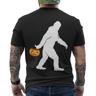 Halloween Bigfoot Sasquatch Halloween Pumpkin Men's T-shirt Back Print - Thegiftio UK