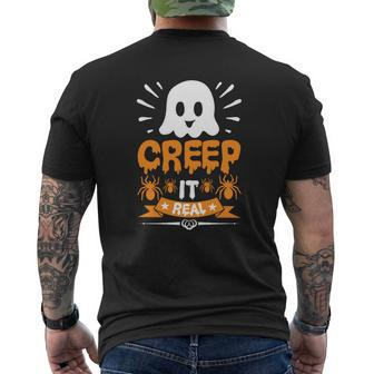 Halloween Boo Creep It Real Men's T-shirt Back Print