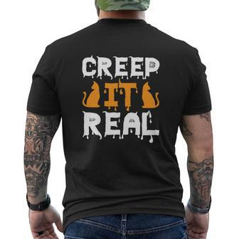 Halloween Creep It Real Cats Men's T-shirt Back Print