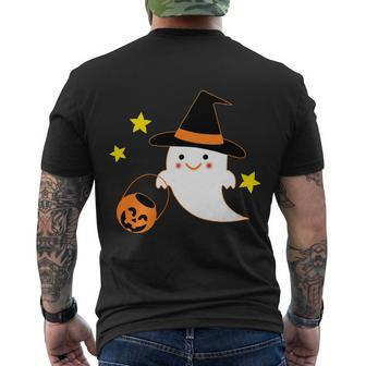 Halloween Halloween Ghost Kawaii Trick Or Treating Pumpkin Men's T-shirt Back Print - Thegiftio UK