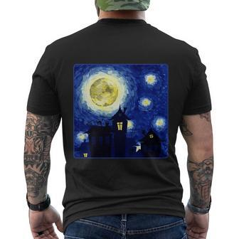 Halloween Nights Starry Night Painting Men's T-shirt Back Print - Thegiftio UK