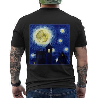 Halloween Halloween Nights Starry Night Painting Men's T-shirt Back Print - Thegiftio UK