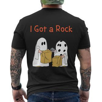 Halloween I Got A Rock Lazy Day Halloween Costume Trick Or Treat Men's T-shirt Back Print - Thegiftio UK
