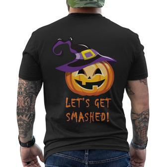 Halloween Lets Get Smashed Halloween Men's T-shirt Back Print - Thegiftio UK