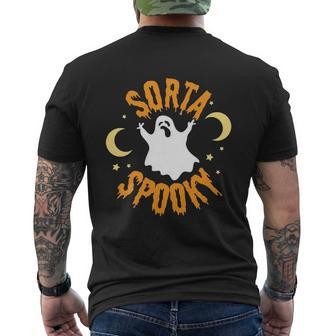 Halloween Sorta Spooky Ghost Hunting Night Moon Men's T-shirt Back Print - Seseable