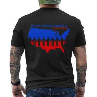 Hands Across America Men's Crewneck Short Sleeve Back Print T-shirt - Monsterry DE