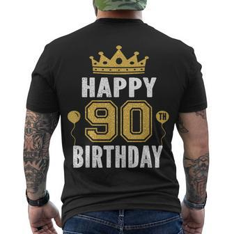 Happy 90Th Birthday Idea For 90 Years Old Man And Woman Men's T-shirt Back Print - Seseable