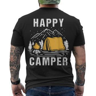 Happy Camper - Camping Rv Camping For Men Women And Kids Men's T-shirt Back Print - Seseable