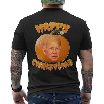 Happy Christmas Joe Biden Halloween Pro Trump Men's Crewneck Short Sleeve Back Print T-shirt - Monsterry AU