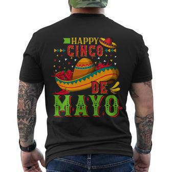 Happy Cinco De Mayo V2 Men's Crewneck Short Sleeve Back Print T-shirt - Monsterry UK