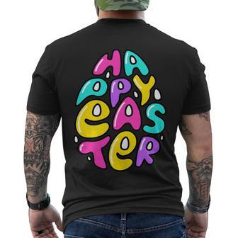 Happy Easter Pastel Egg Men's Crewneck Short Sleeve Back Print T-shirt - Monsterry DE