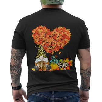 Happy Fall Yall Gnome Leopard Pumpkin Autumn Gnome Men's T-shirt Back Print - Thegiftio UK