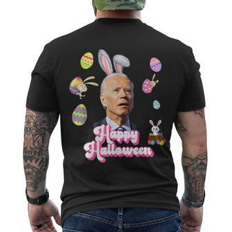 Happy Halloween Joe Biden Funny Easter Tshirt Men's Crewneck Short Sleeve Back Print T-shirt - Monsterry