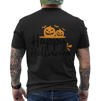 Happy Halloween Pumpkin Halloween Quote Men's T-shirt Back Print - Thegiftio UK