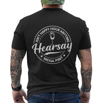 Happy Hour Anytime Mega Pint Hearsay Brewing Men's Crewneck Short Sleeve Back Print T-shirt - Monsterry UK