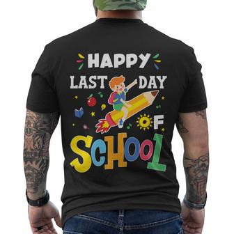 Happy Last Day Of School Cute Gift Men's Crewneck Short Sleeve Back Print T-shirt - Monsterry
