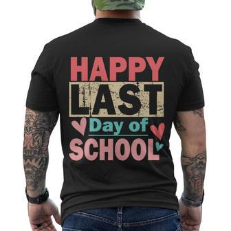 Happy Last Day Of School Funny Gift V2 Men's Crewneck Short Sleeve Back Print T-shirt - Monsterry