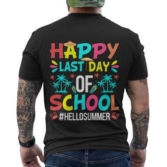 Happy Last Day Of School Hello Summer First Day Of Summer Gift Men's Crewneck Short Sleeve Back Print T-shirt - Monsterry AU
