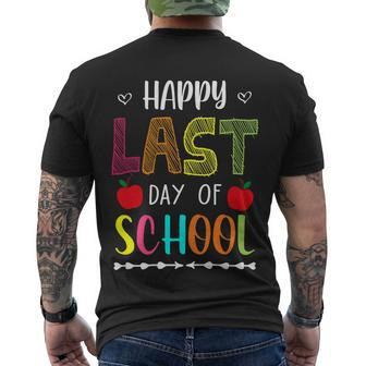 Happy Last Day Of School Summer Break Teacher Friday Gift Men's Crewneck Short Sleeve Back Print T-shirt - Monsterry