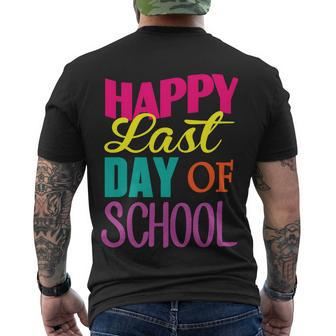 Happy Last Day Of School Students And Teachers V2 Men's T-shirt Back Print - Thegiftio UK